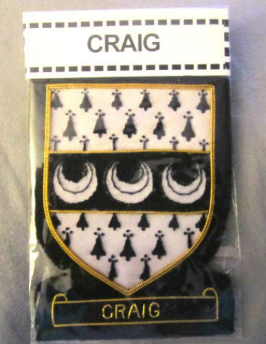 INSIGNIA DE NOMBRE DE CLAN ESCOCÉS CRAIG NUEVA BORDADA A MANO HECHA CP - BUENA OFERTA - Imagen 5 de 6
