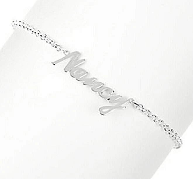 Sterling silver sale personalized name bracelets