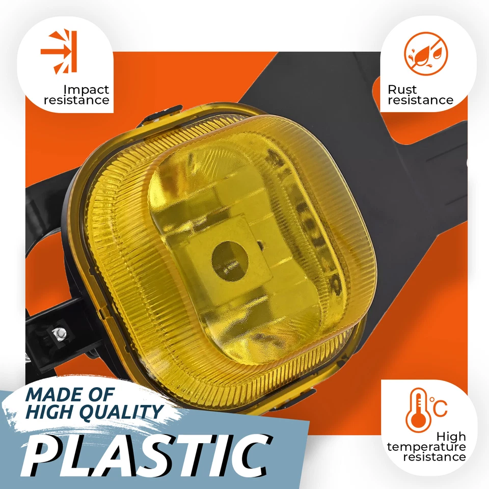 Amber Lens Fog Lights Lamps For Ford F250 F350 F-450 Super Duty 2001-2004 W/Bulb - Изображение 3 из 4