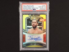 2021 Select UFC JORGE MASVIDAL #/10 POP 1 Signatures GOLD Prizm Auto PSA 10/10