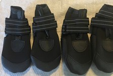 Pet Shoes Booties Dog Cat Waterproof No Slip Skid Proof Black 4 NWT