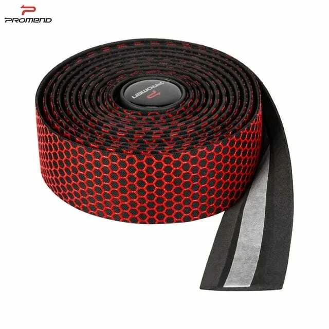 Nastro manubrio per bici bicicletta da corsa in gel Nero Rosso Bianco Verde - Immagine 4 di 4