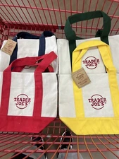 Trader Joe's Reusable Canvas 4 Pack Eco Tote Bags Heavy Duty. New With Tags. 