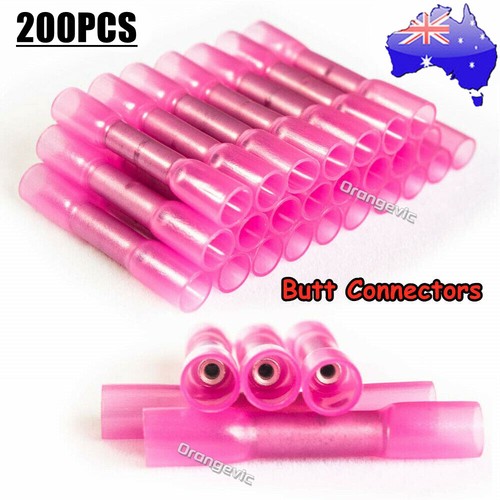 500PCS Insulated Heat Shrink Butt Crimp Terminals Kit Wire Connectors Waterproof - Picture 20 of 34