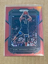 2022-23 NBA PRIZM RED HOLO PRIZM KARL-ANTHONY TOWNS TIMBERWOLVES 117/299