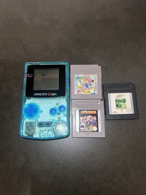 Nintendo Gameboy Color Transparent inkl. Super Mario Land 2 (neues Glas + Case)