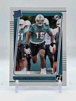 2021 Panini Donruss Jaelan Phillips #336 Rated Rookie Miami Dolphins