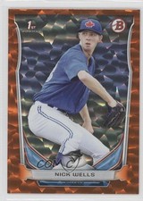 2014 Bowman Draft Orange Ice 20/25 Nick Wells #DP89 8t7