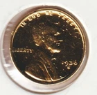 Rare Old Antique 1936D US Lincoln 24k Gold Plated Cent Penny Collection Coin USA