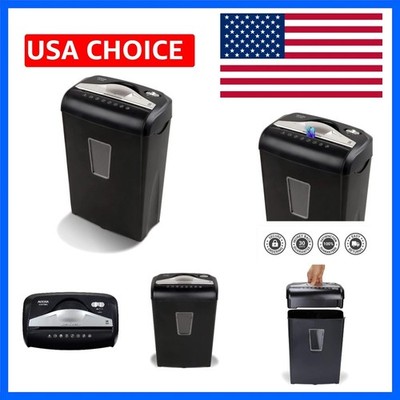 AU870MA High-Security 8-Sheet Micro-Cut Paper Credit Card Shredder Black