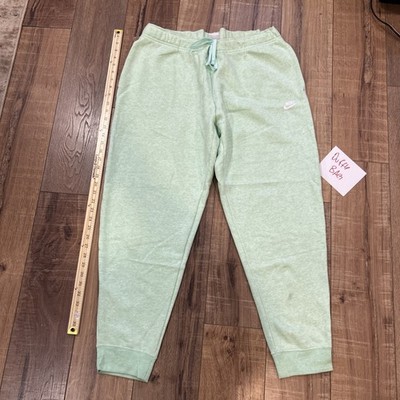 Nike Sweatpants Womens XL Green Sportswear Essential Fleece Jogger Gym Run Train