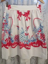 LADIES APRON MADE BY ME FROM A VINTAGE TABLECLOTH