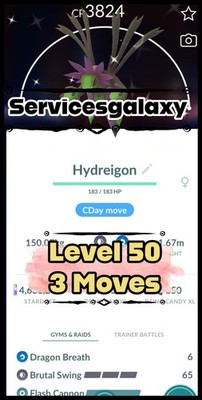 Pokémon Shiny Hydregion GO - Level 50 - 2 Charged Moves - Brutal Swing 