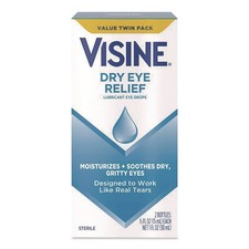 Dry Eye Relief Lubricant Eye Drops, 15 mL Bottle, 2/Box
