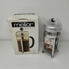 Melior 8 Cup French Press Coffee Maker France New in Open Box Vintage 1996