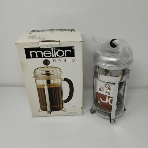 Melior 8 Cup French Press Coffee Maker France New in Open Box Vintage 1996
