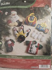 2013 Bucilla Felt Ornament Kit - Bowling Santa   