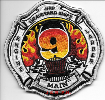 Jacksonville Station - 9 ''Graveyard Shift'', FL (4.25'' x 4.25'') fire patch