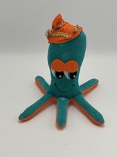 Vintage Octopus In Orange Sombrero Dakin Dream Pets Style Velvet, Sawdust Filled