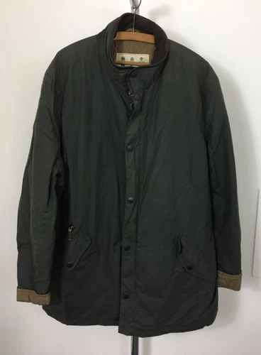Barbour Mens Green Hapsford Waxed Jacket Breathable Field Country Size XXL