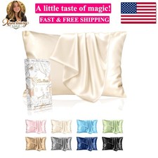 Silk Pillowcase 2 Pack - Pillow Cases Queen Set of 2 Size 20" x 30" for Hair ...