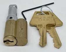 AMERICAN LOCK 6-Pin Puck Lock Cylinder (R1 Restricted Kwy) w/ 2 Keys; Locksport