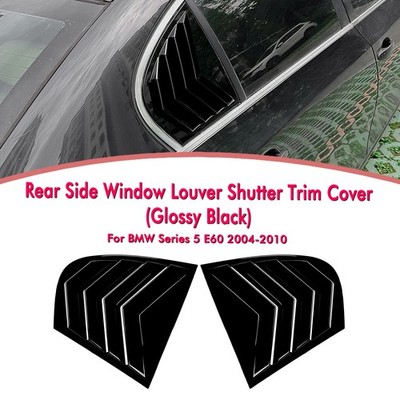 Rear Window Side Louver Shutter Trim For BMW 5 Series E60 E61 2004-10 2005 Black