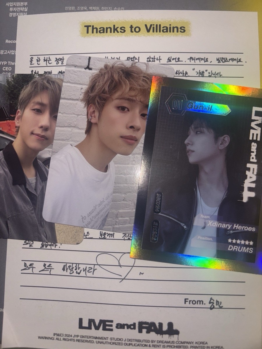 XDINARY HEROES [LIVE and FALL] All Member Autographed Signed Album