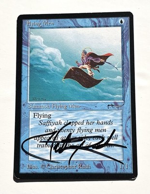 CHRISTOPHER RUSH SIGNED Flying Men Arabian Nights Künstler Autogramm MTG 1993