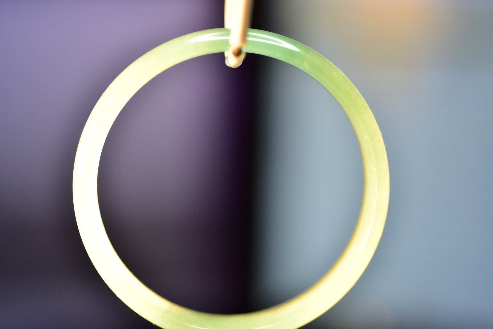 Icy Light Green Child Nephrite Bangle (Hetian Jade)