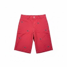 Vineyard Vines Embroidered Whale Chino Shorts Boys 14 Firecracker Red