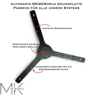 Autodarts MK3DWorld Grundplatte für LED Ring, Winmau Plasma & Target Corona