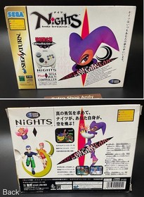 Nights into dreams & Multi Controller With Box GS-9095 &Power Memory Sega Saturn