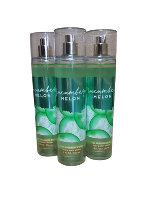 Bath & Body Works  3 CUCUMBER MELON Fine Fragrance Mist Spray 8 oz RETIRED