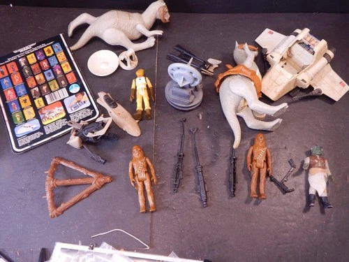 Huge Lot Kenner Star Wars Parts Lot Vintage Action Figures w Taun Taun Chewy 80s