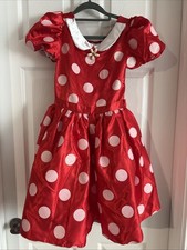 Youth Disney Parks Store Minnie Mouse Dress Red Polk A Dot Costume, 11/12