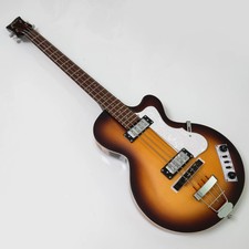 4-String Violin Style Electric Bass Guitar Semi-Hollow Sunburst 500/2 Club
