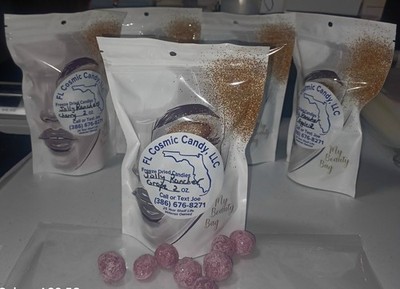 Cosmic candy freeze dried jolly ranchers  all grape 2 Oz bag veteran owned 