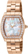 Invicta Womens 14529 Quartz Angel Analog 37mm Roman Numeral Rose Gold Wristwatch
