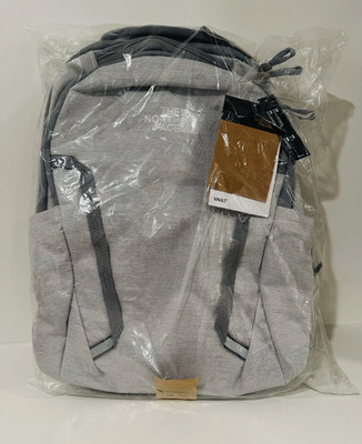 The North Face Vault Everyday Laptop Backpack Commuter White Metallic Woman New