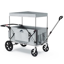 Foldable Wagon Stroller, Stroller Wagon for 2 Kids with 5-Point Harnesses,Adj...