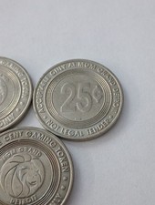 3 MGM GRAND CASINO DETROIT LION LOGO .25 TOKENS GREAT FOR VINTAGE COLLECTION!