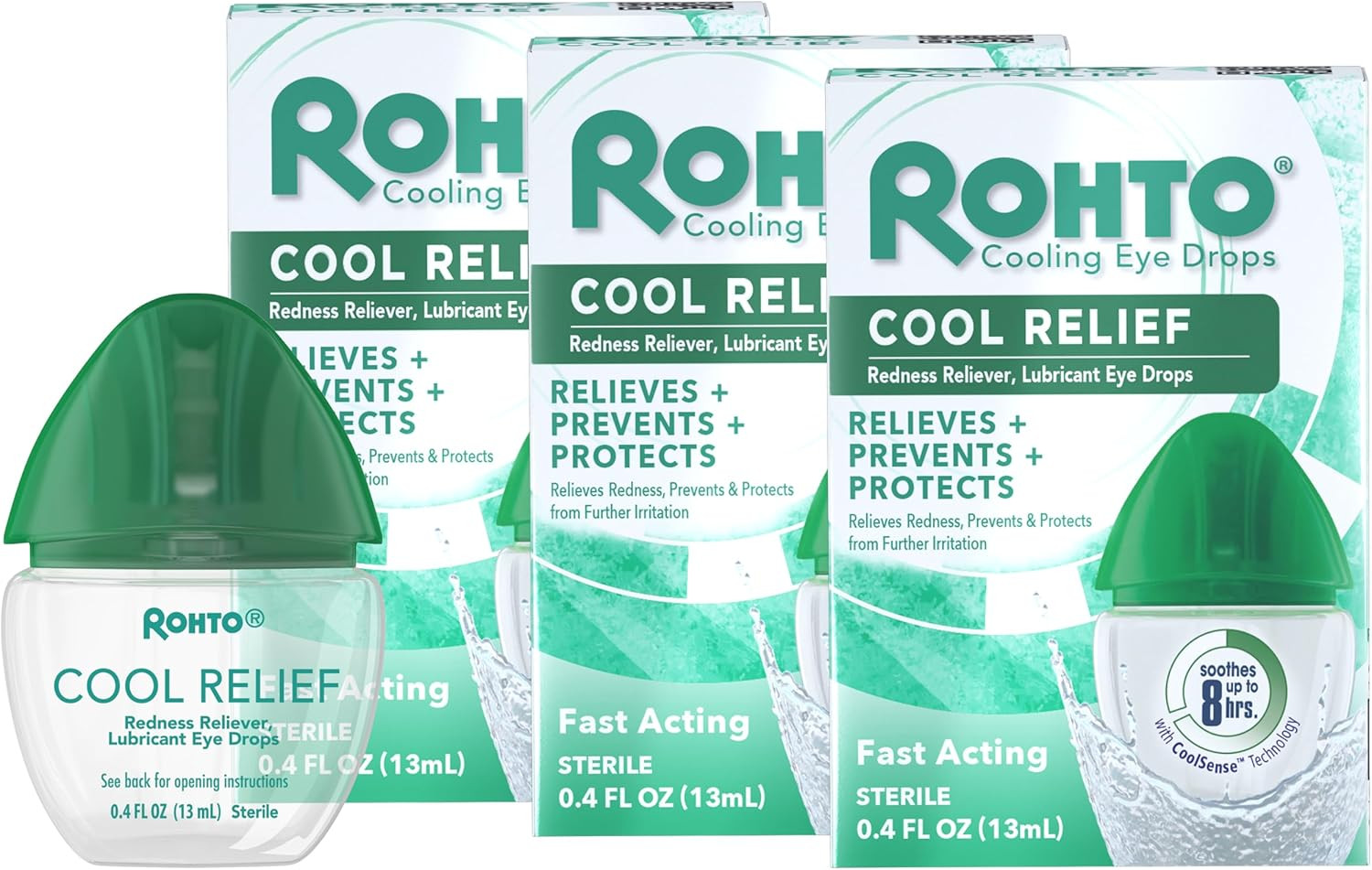 Cool Relief, Redness Reliever Lubricant Eye Drops, Relieves 