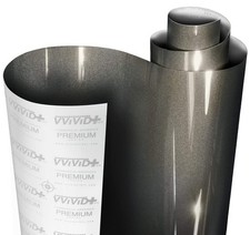 VViViD Ultra Gloss Candy Charcoal Grey Vinyl Car Wrap 1ft x 5ft,