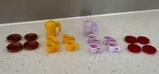Playmobil Tea Set Bundle Cups Teapots Plates 18 Pieces Vintage Dolls House Mini