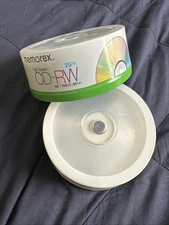 SEALED Memorex 25PK x2 Spindle High-Speed CD-RW Rewritable 12X700MB 50 Discs