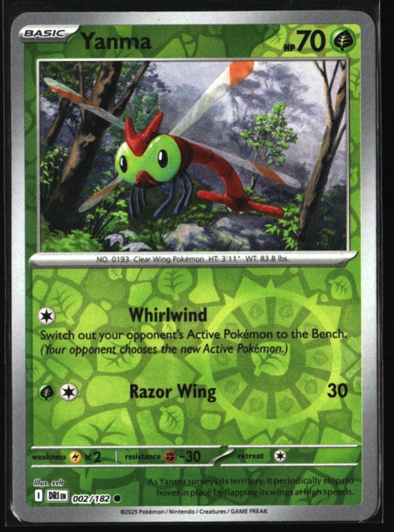 Yanma 2025 Pokemon #002/182 Holo