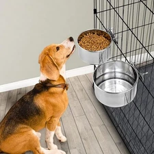 Stainless Steel Dog Pet Feeding Water Bowl Animal Food Dish Small/Medium/Large