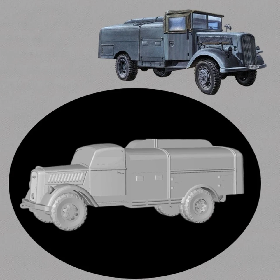 Maqueta para montar y pintar - Vehículo militar - Opel Blitz 3t Fuel tanker . - Imagen 2 de 2