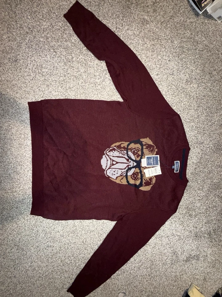 Suéter de Lana Merino Club Room - Granate NUEVO CON ETIQUETAS NUNCA USADO Foto 2 de 3